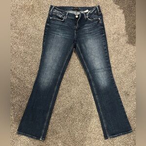 Silver Elyse Slim Boot Cut Worn Once- Mid Rise